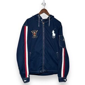 Vintage Polo Ralph Lauren RLPC Rowing Team Big Pony Jacket Navy Blue Chief Keef